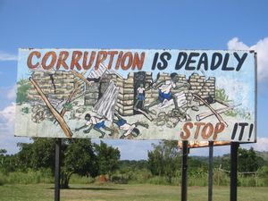 Corruption sign